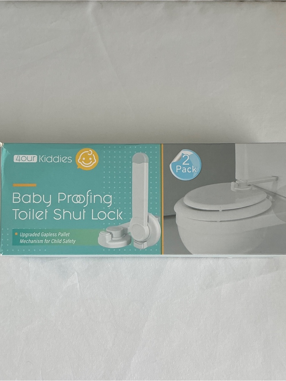Baby Proofing Toilet Shut Lock in Teal (2 Pack)